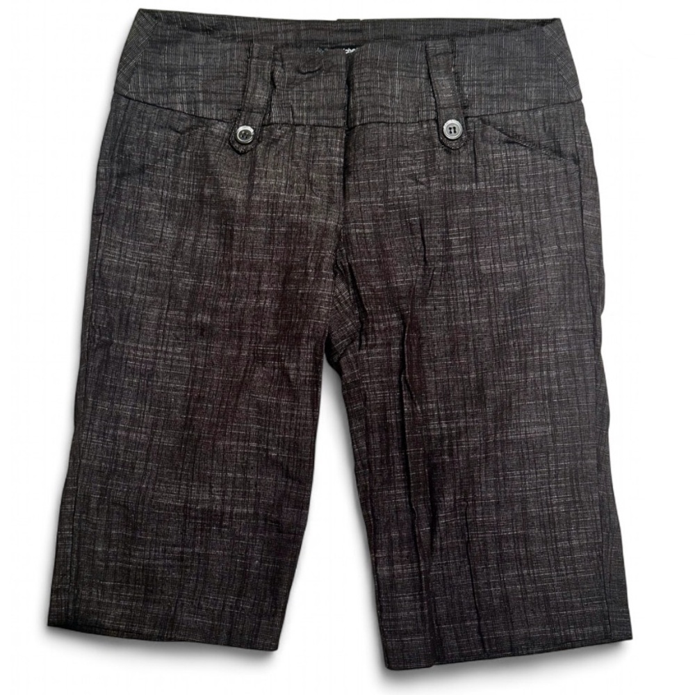 My Michelle Brown Pinstripe Juniors Shorts